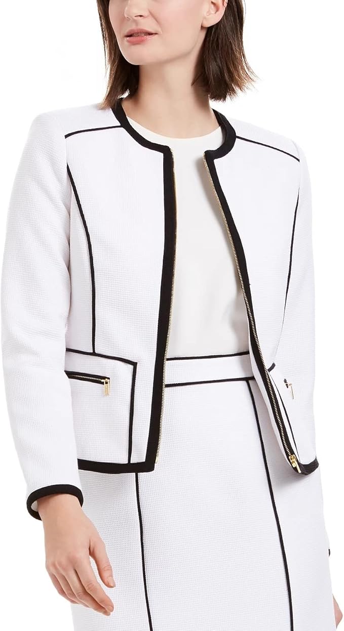 calvin klein 女士前拉链夹克